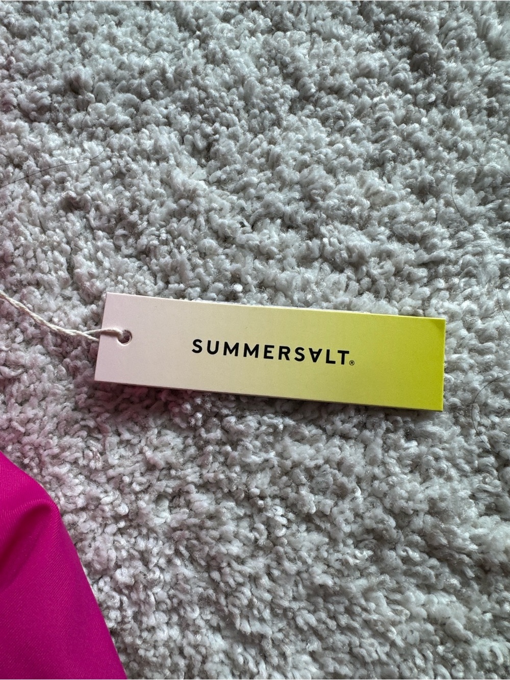 Summersalt NWT One-Shoulder Fuchsia Ruched Swimsuit - Picture 9 of 10